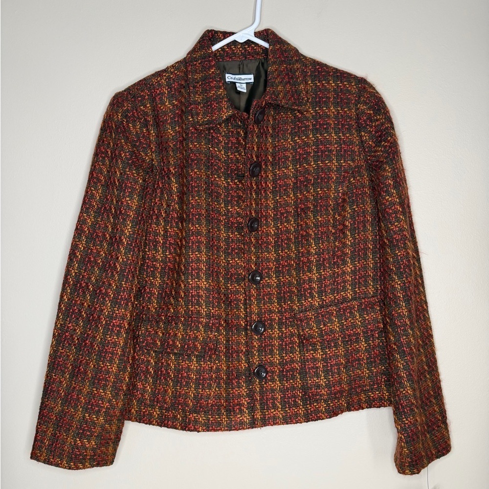 Croft & Barrow Multicolor Tweed Blazer